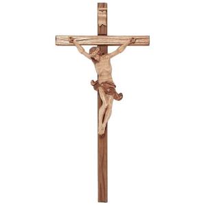 Crucifix - Christ's body with straight carved cross