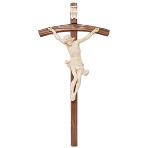 Crucifix - Christ's body with curved carved cross