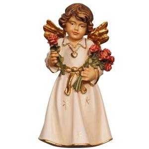 Bell angel standing with roses