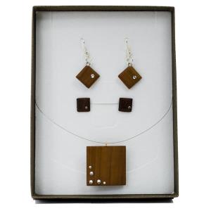 Set of jewels SQUARE with necklace and earrings