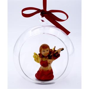 Angel with violin in glass ball