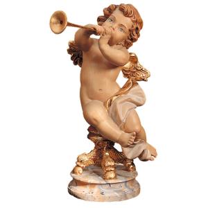 Sitting angel with trumpet 14.17 inch