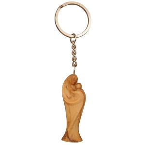 Keyring pendant, Meditationsmadonna in oliv wood