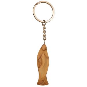 Keyring pendant, oliv wood Madonna