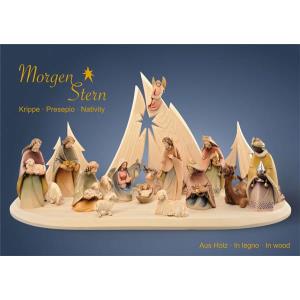 Crib Morgenstern 18 Figurines with Stable Morgens.