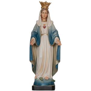 Immaculate Heart of Mary & crown wooden Statue
