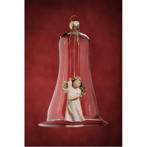 Glass bell with angel candle