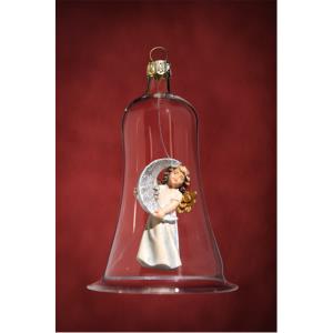 Glass bell  with angel moon
