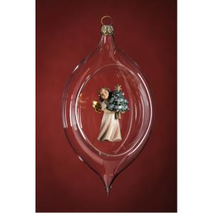 Glass ball with angel fir tree
