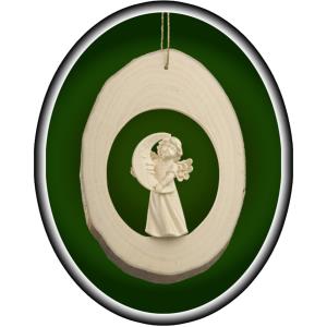 Branch disc with Mary Angel and moon