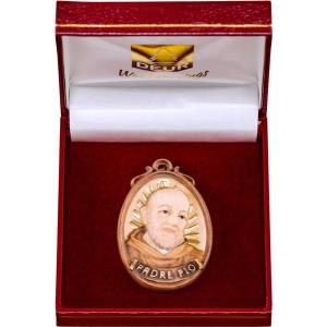 Medallion pater Pio in a box