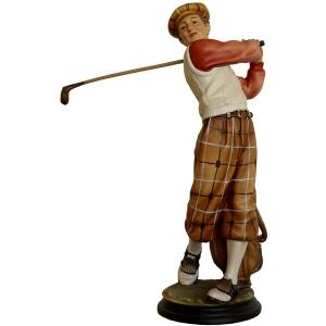 Nostalgie Golfspieler mit Golfbag