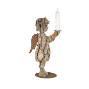Rustic Wooden Angel candle holder