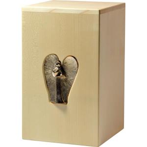 Urn "Angel of Love" - maple wood - 11,22 x 6,88 x 6,88 inch