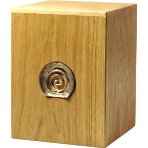 Urn "Infinity" - oak wood - 11,22 x 8,66 x 8,66 inch