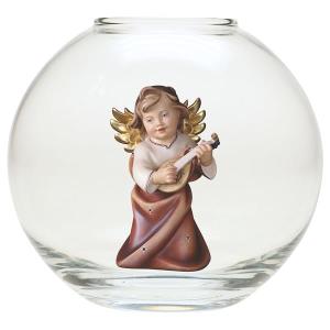 Heart Angel with lute - Glass sphere