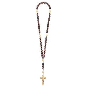 Rosary Exclusive Brown-Wood Tone with Crucifix