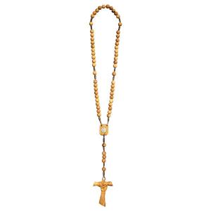 Rosary Exclusive Olive oiled + Medal with Cross of friendship Tau