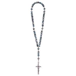 Rosary Exclusive Marbled Black with Pope Cross