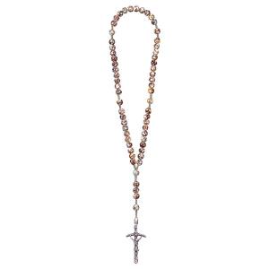Rosary Exclusive Marbled Brown with Pope Cross