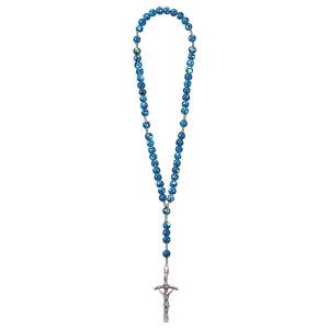 Rosary Exclusive Marbled Blue with Pope Cross