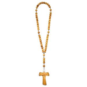 Rosary Olive with Cross of peace Tau