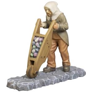 Miner with wheelbarrow