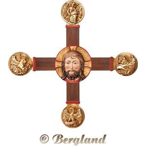 Cross with Evangelists and Head of Christ