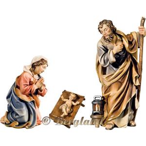 Holy Family with Jesus Child in simple cradle (without base)