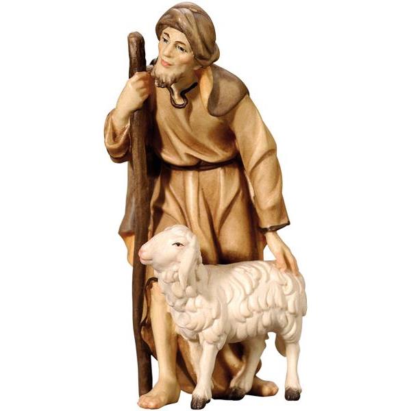 Shepherd with sheep - color
