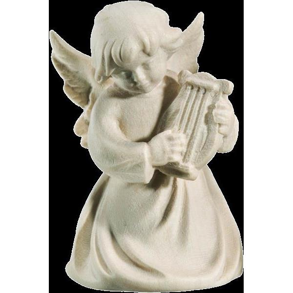 Christmas angel kneeling with lyre - natural