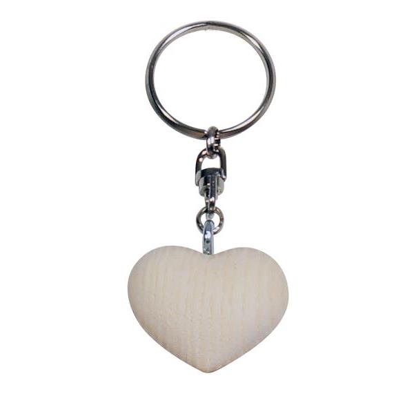 Heart keychain simply - natural