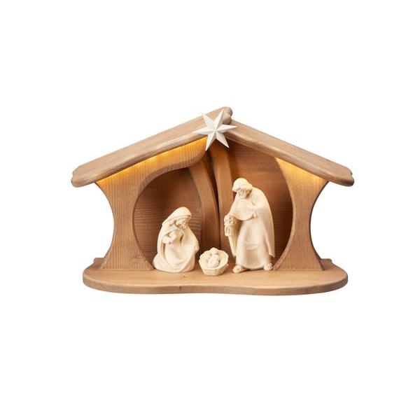 PE Nativity Set 5 pcs-stable Luce for Holy Family Led - natural