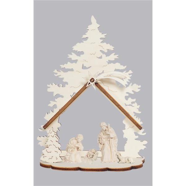 Laser tree with Rainell Nativity - natural