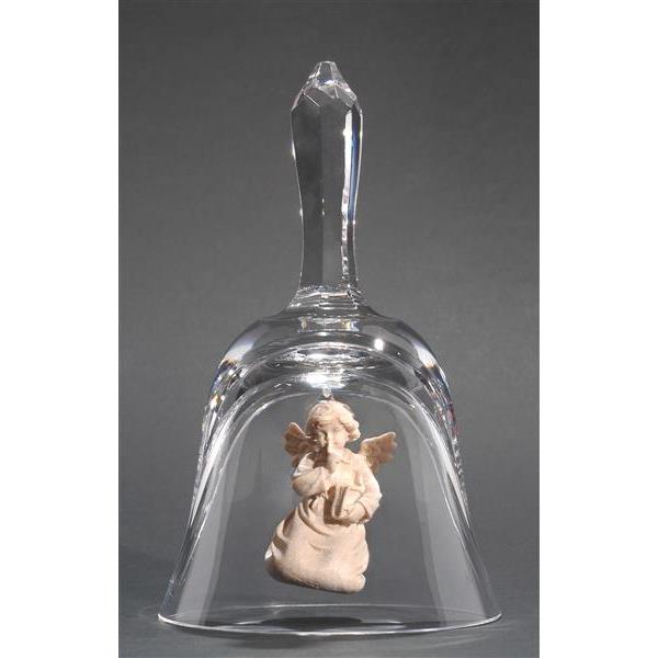 Crystal bell with Bell angel book - natural