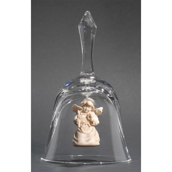 Crystal bell with Bell angel candle - natural
