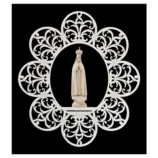 Ornament with Madonna Fatima + crown - natural