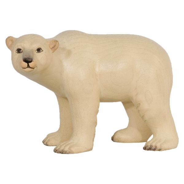 Polar bear female looking left - Acquarel