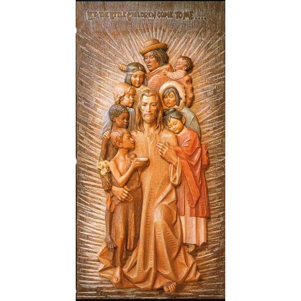 Jesus with Children of the World - Fiberglass Color