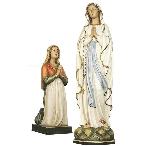 Our Lady of Lourdes with Bernadette - Fiberglass Color