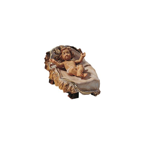 Infant Jesus with cradle - 2 pieces - color