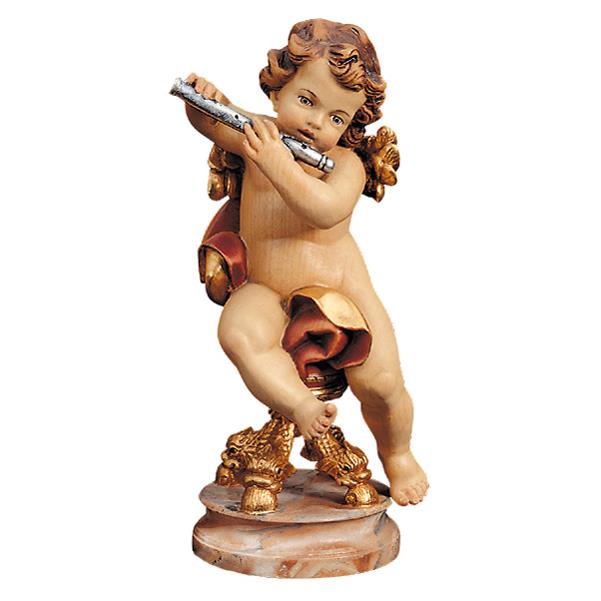 Sitting angel with flute 14.17 inch - color