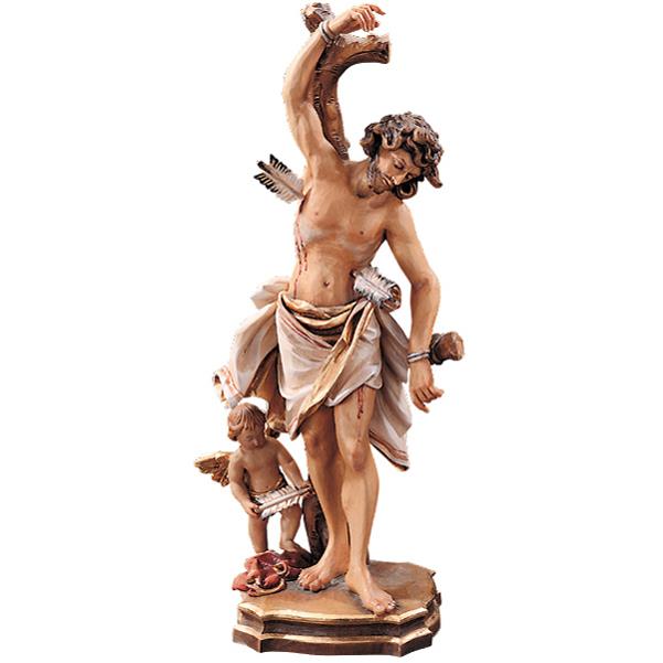 St. Sebastian with angel 23.62 inch - color