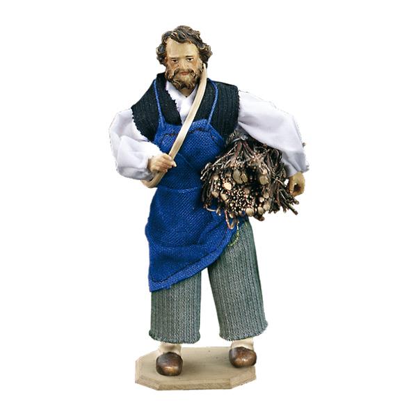 Shepherd with twigs and round-saw - color