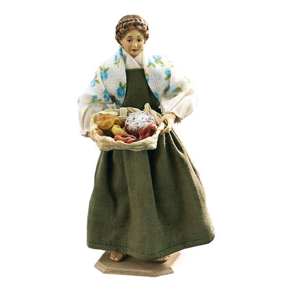 Woman with bread-basket - color