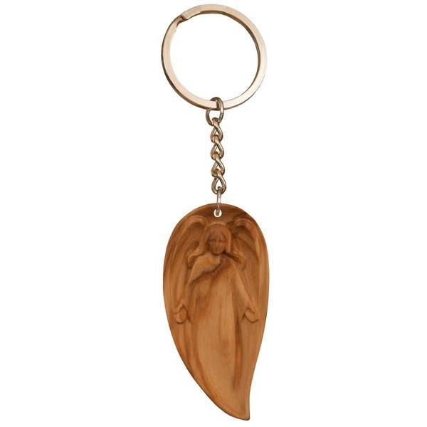 Lucky charm - guardian angel, oliv wood - natural