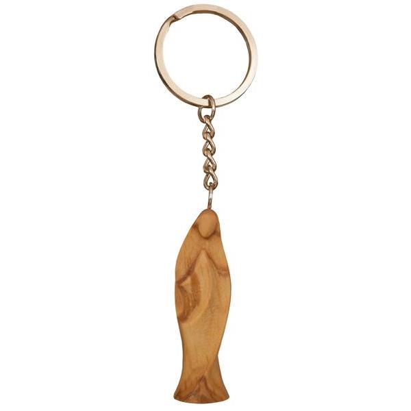 Keyring pendant, oliv wood Madonna - natural