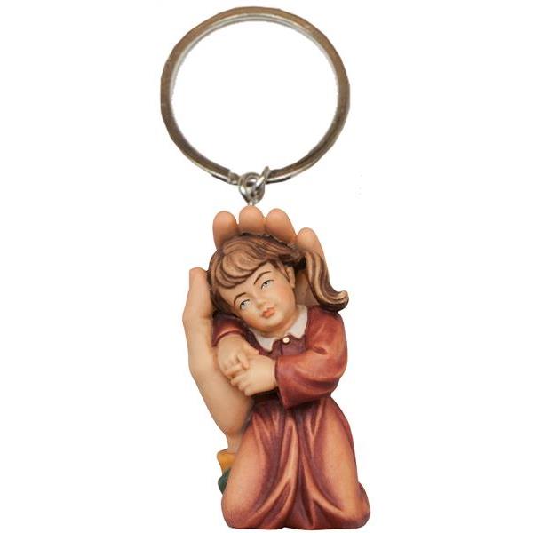 Keyring pendant with protection for girl - color
