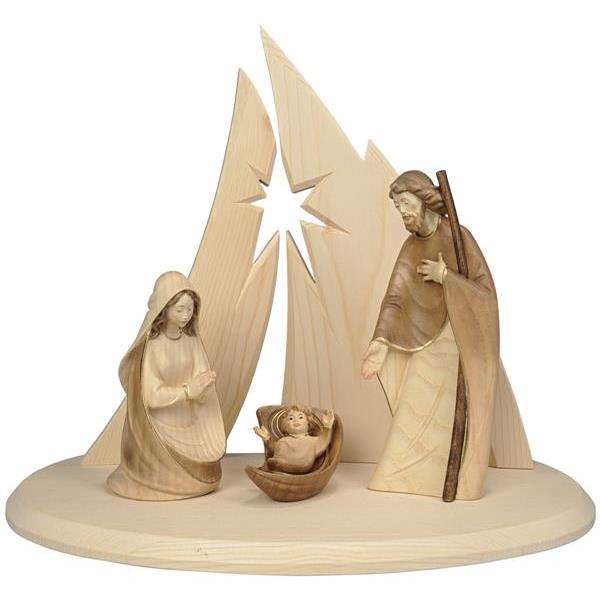 Holy Family with Morgenstern stable - hued multicolor
