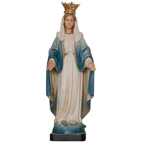 Our Lady of the Miraculous Medal & crown wooden - color